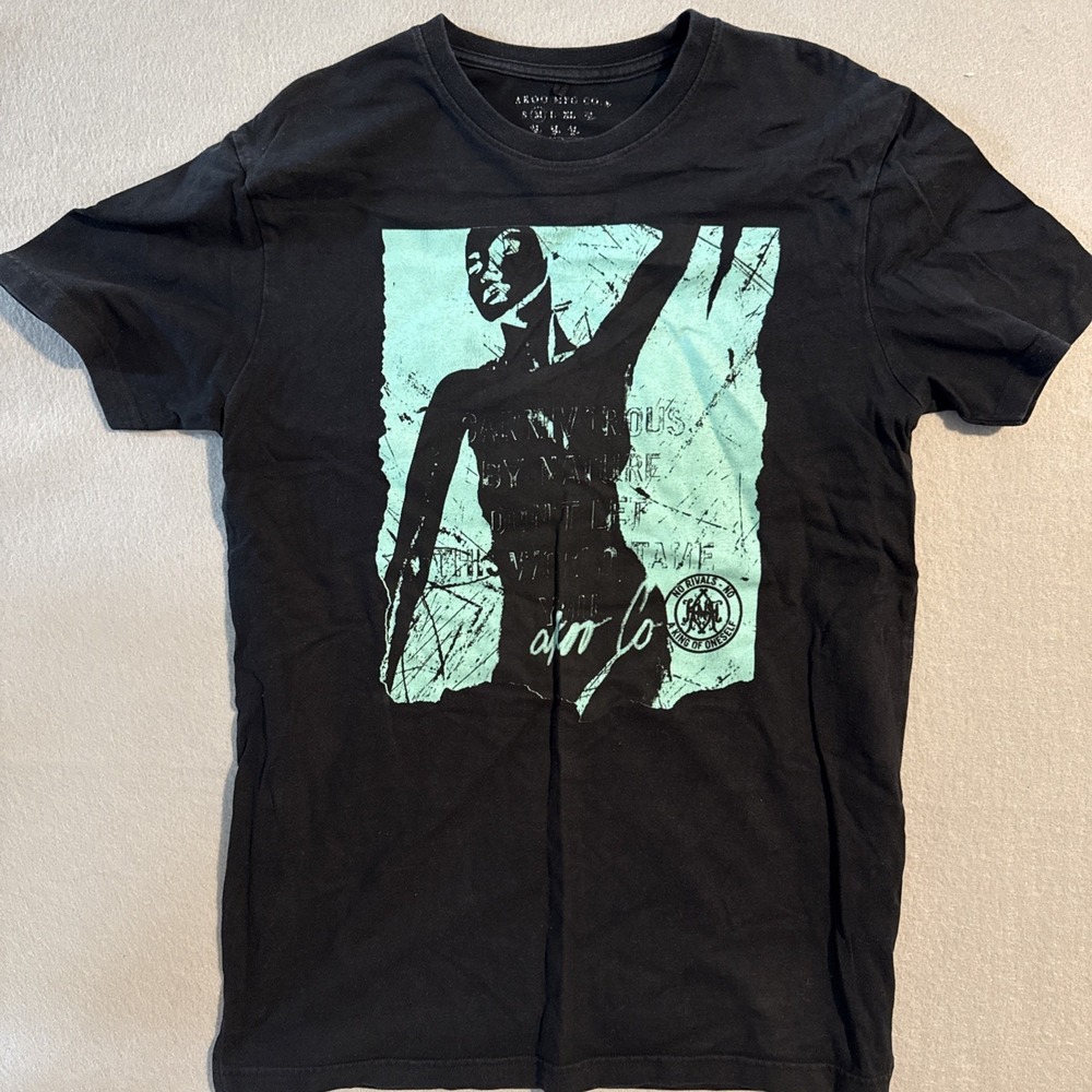 Akoo Mfg Co T-Shirt Graphic Print Black Short Sleeve Men's M - Picture 5 of 6